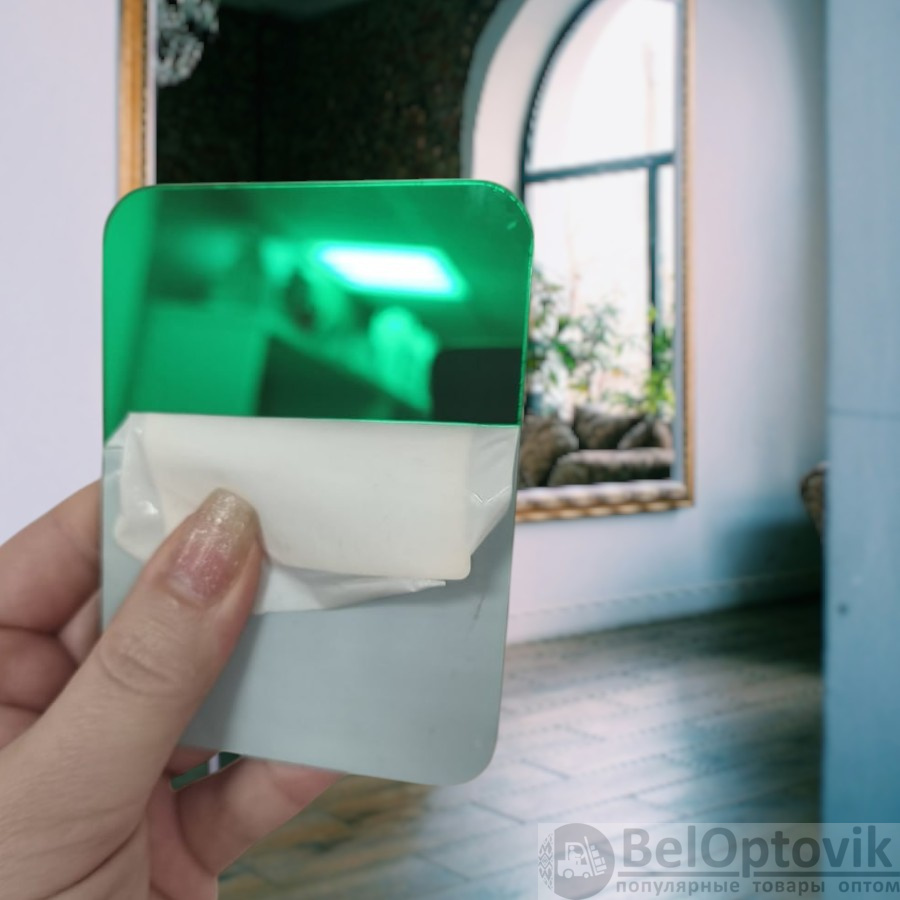 Зеркальный ЦВЕТНОЙ гибкий ПВХ пластик (небьющееся зеркало) / Зеркальные пластиковые панели 2440 х 1220 х 1.2 мм / Наклейки интерьерные